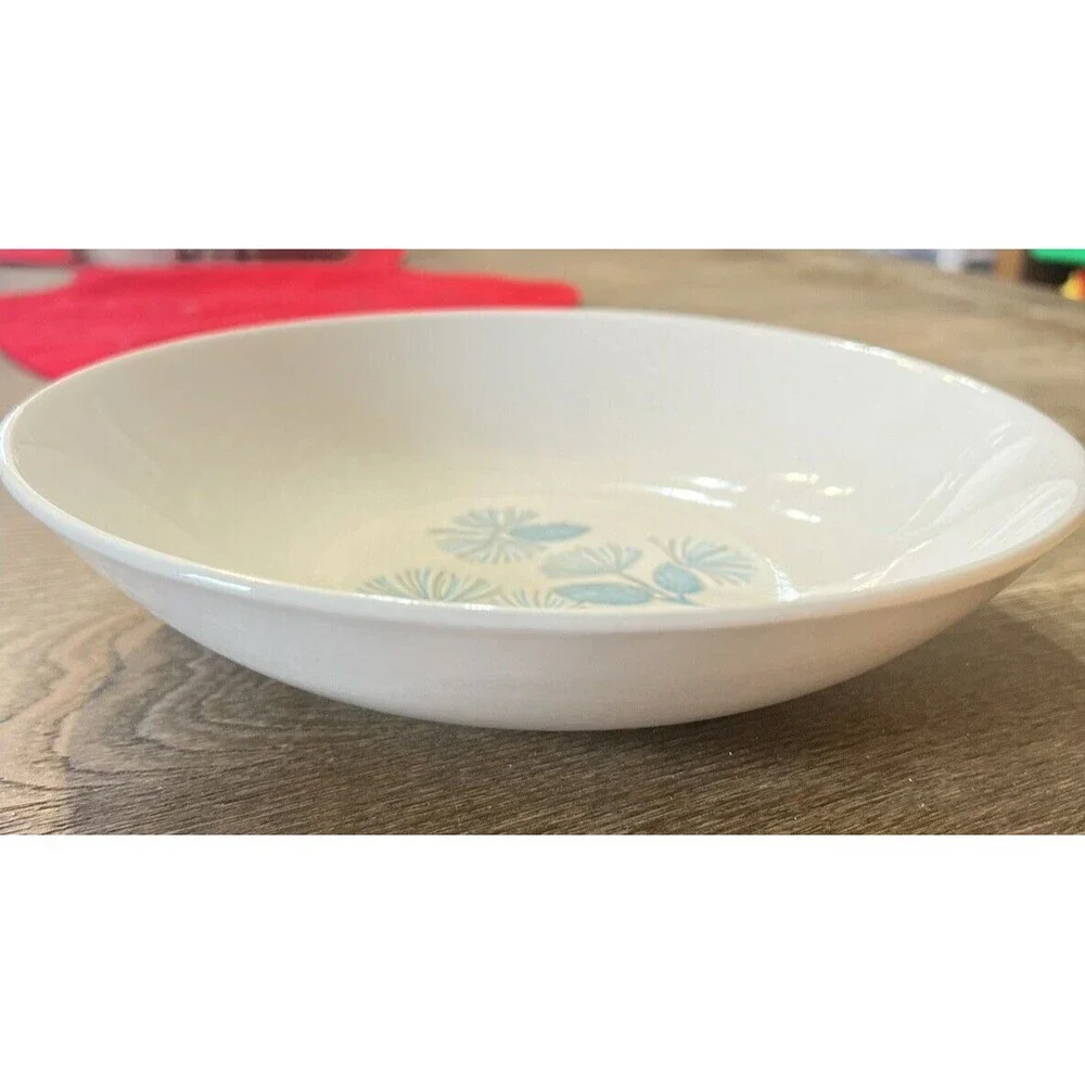 Vintage Marcrest Blue Spruce 9” Serving Bowl MCM Stoneware Blue Nordic MCM